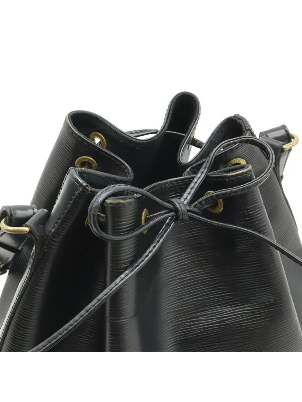 Louis Vuitton Epi Noe Shoulder Bag Drawstring Noir Black Gold